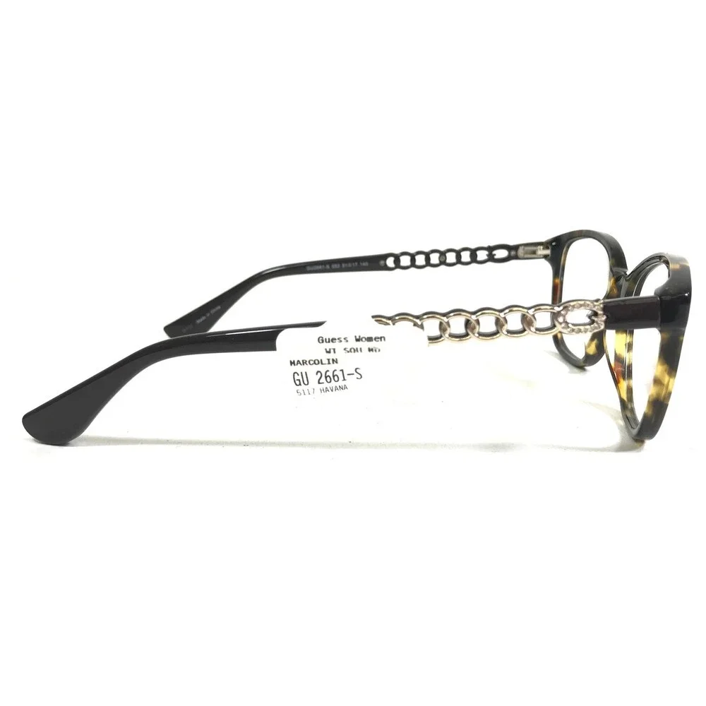 Guess Eyeglasses Frames GU2661-S 052 Brown Tortoise Gold Crystals 51-17-140